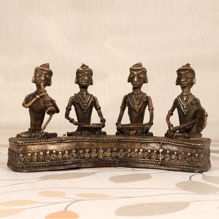 Handcrafted Vintage Brass Tribal Art Statue for Home Decoration