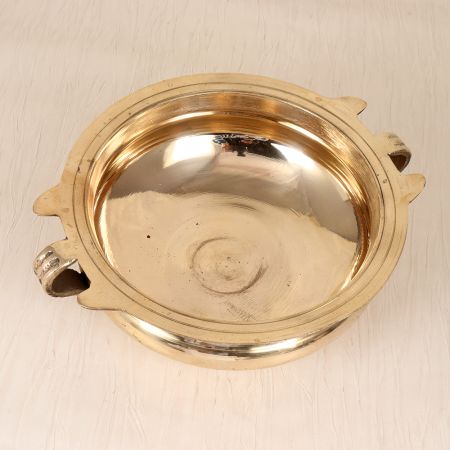 Handmade Traditional Golden Finish Brass Urli for Indoor Decor