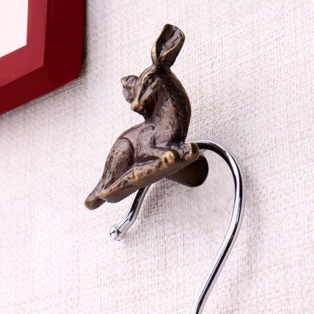 Antique Fawn Metal Wall Hook For Hanging