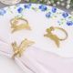 Premium Brass Rabbit Napkin Ring in Set of 4