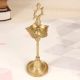 Handmade Adjustable Brass Oil Lamp in South Indian Art