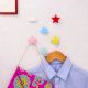 Ceramic Multicolor Star Cloud Modern Kids Wall Hooks-6 Pieces