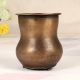 Plain Brown Finish Vintage Brass Panchpatra Pot for Rituals