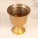Golden Premium Brass Flower Pot in South Indian Art for Decor
