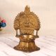 South Indian Finest Brass Gajlaxmi Oil Lamp for Home Decoration