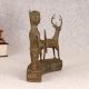 Finest Brass Tribal Art Hunting Figure Statue for Decoration
