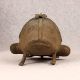 Handcrafted Vintage Brass Tribal Frog Statue with Jali Work