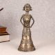 Indian Handmade Brass Standing Tribal Lady for Decoration