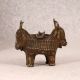 Vintage Finest Brass Bull Ashtray in Tribal Art for Decor