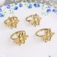 High-Quality Handcrafted Brass Bee Napkin Ring in Set of 4
