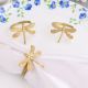Handmade Brass Dragonfly Napkin Ring in Set of 4