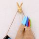 Golden Rabbit Metal Wall Hook