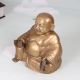 Vintage Chinese Art Brass Laughing Buddha Statue for Decoration