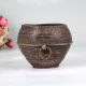 Decorative Vintage Brass Rice Measuring Bowl in Odisha Art