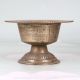 Handmade Vintage Brass Kumkum Bowl in Tribal Art from Odisha