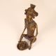 Vintage Finish Brass Tribal Lady Sitting Statue for Decoration