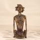 Vintage Finish Brass Tribal Lady Sitting Statue for Decoration