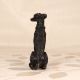 Dark Finish Metal Sitting Dog Statue for Home Decoration