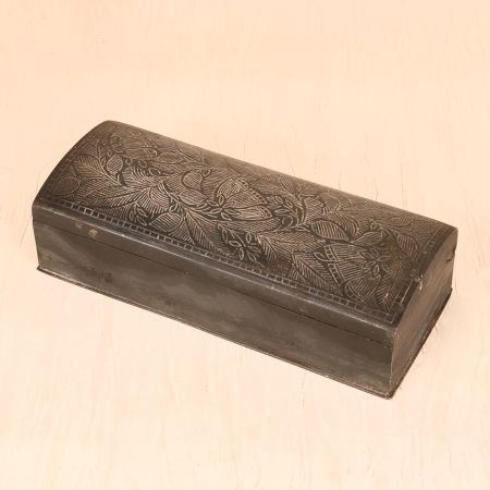 Handmade Vintage Metal Bidri Jewelry Box from Hyderabad