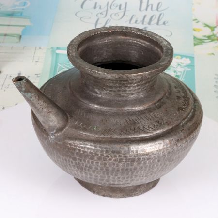 Finest Quality Copper Holy Water Pot with Spout for Rituals