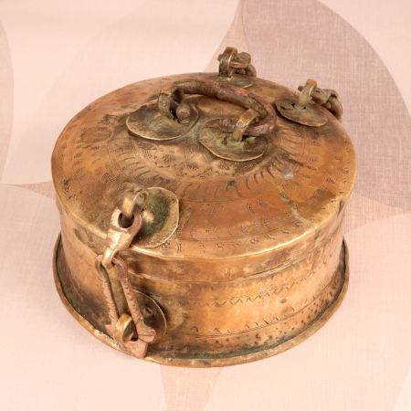 Vintage Finish Handmade Brass Jewelry Box for Collection