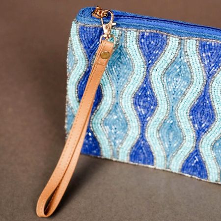 Handmade Traditional Hand Bag Made of Cotton and Beads