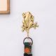 Golden Bronze Frog Wall Hooks