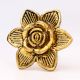 Golden Rose Flower Metal Cabinet Knob