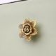 Golden Rose Flower Metal Cabinet Knob