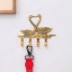 Handmade Two Brass Swan with 4 Hooks Crafted Key Holder