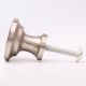 Round Brass Kitchen Cabinet Knob In brushed Silver Color