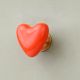 Orange Tiny Heart Ceramic Cabinet Knobs