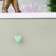 Green Tiny Heart Ceramic Cabinet Knobs