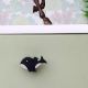Handmade Black Wooden Fish Dresser Knobs