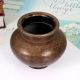 Vintage Handcrafted Brass Holy Water Pot with Carving for Rituals