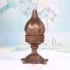 Vintage Handmade Brass Lotus Candle Stand with Elephant Base