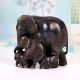 Handmade Vintage Brass Statue of Elephant Family for Decoration