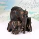 Handmade Vintage Brass Statue of Elephant Family for Decoration