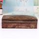 Vintage Plain Brass Jewelry Box in Brown Finish for Home Decor