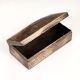 Vintage Plain Brass Jewelry Box in Brown Finish for Home Decor