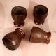 Handmade Vintage Copper Jug and Four Glass Set for Decor