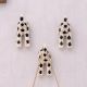 Black White Ceramic Dog Tail Shaped Wall Hooks-3 Pieces
