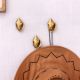 Golden Brass Conch Shell Wall Hooks -3 Pieces