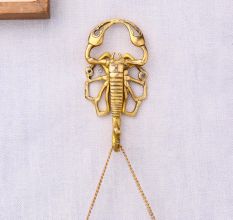 Golden Brass Scorpion Design Wall Hook For Hanging
