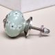 Sage Green Tiny Flower Ceramic Drawer Knob Online