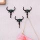 Bronze Tribal Bull Face Wall Hooks-Pack of 3