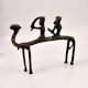 Vintage Tribal Art Brass Camel with Two Rider for Decoration
