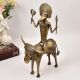 Vintage Finest Brass Statue of God Figure Riding Ox for Decor