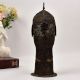 Vintage High-Quality Brass Tribal Head Statue in Bengali Art