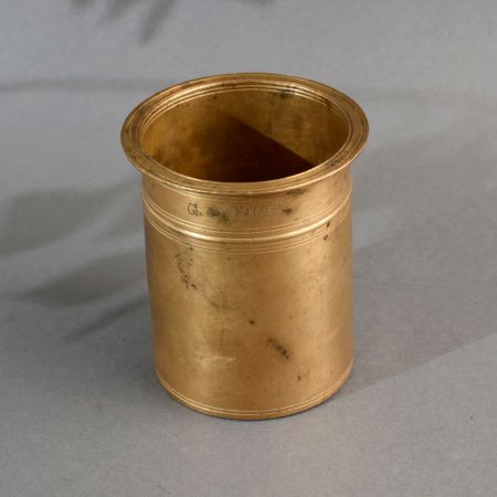 Plain Brown Finish Panchpatra Holy Pot Made of High-Quality Brass